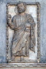 Relief detail of St. Mark's Basilica, St. Mark's Square, Venice, Italy, UNESCO World Heritage Sites 