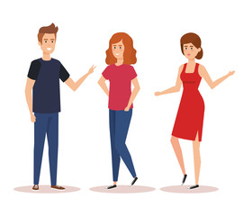 Obraz premium group of people characters