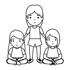 mother with daughters characters