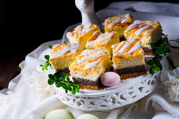 delicious easter poppy seed cake with white glaze