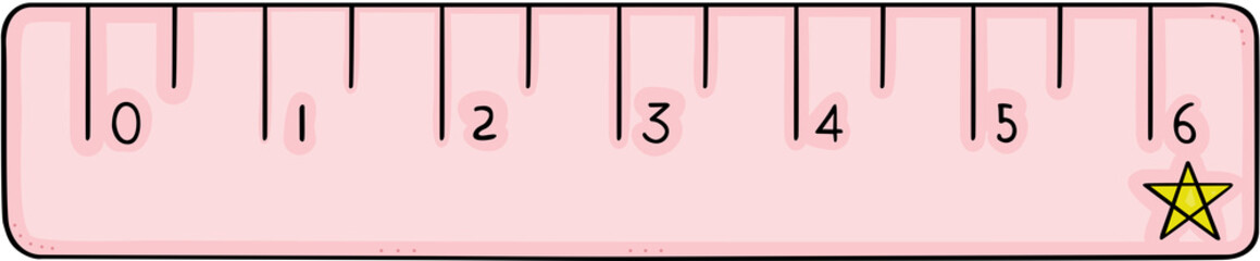 Scalable vectorial representing a little pink ruler