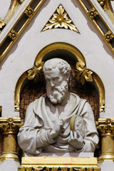 Saint Luke rhe Evangelist, statue on the main altar in Zagreb cathedral 