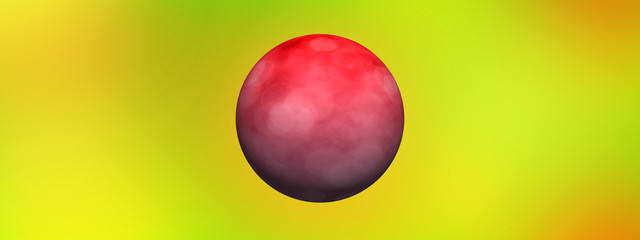 red ball isolated on yellow background