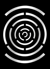 Abstract shapes of an elevator lamp