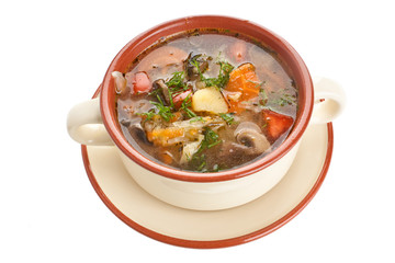 vegetable cabbage and mushroom soup 