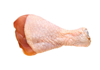 raw meat isolated on white background