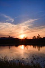 Sunset on the Chinese border