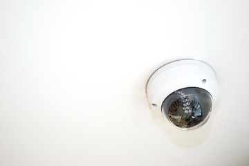 CCTV on the white ceiling