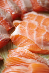 slices of salmon