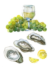 mediterranean picknic food illustration