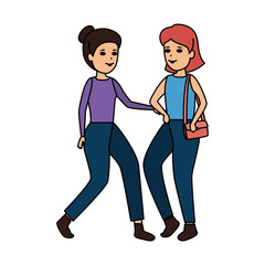 Obraz premium girls couple avatars characters