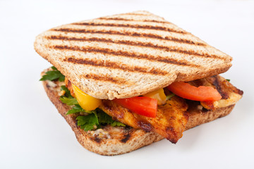 Grilled Chicken Curry Indian Sandwich