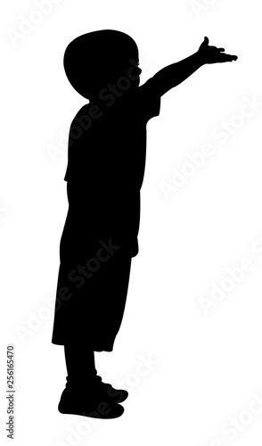 Boy Looking Up Silhouette Vector Stock Image And Royalty Free Vector