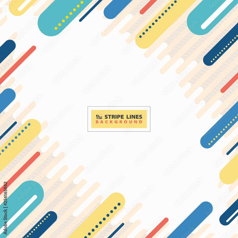 Poster abstract colorful stripe lines design modern with copy space. you can use for cover design of modern