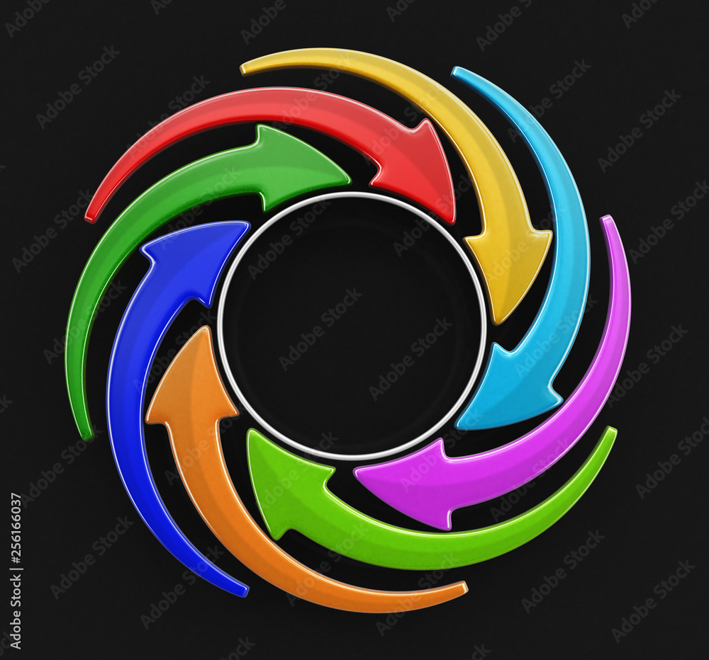 Poster circular graph. image with clipping path