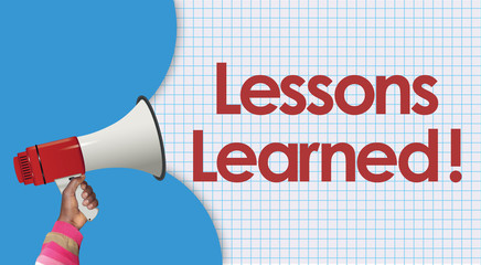 lessons learned words and megaphone