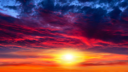 Bright sunrise  . light about the sky . Paradise heaven . Dramatic nature background . Journey of the Soul . background sky at sunset and dawn .