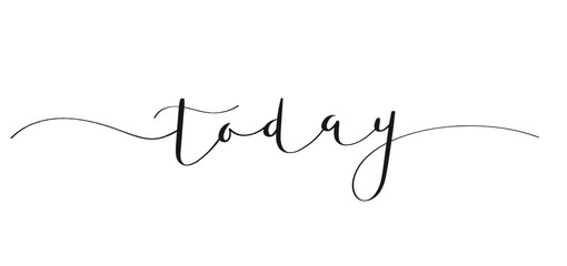 TODAY brush calligraphy banner