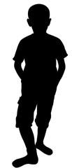 a boy body silhouette vector