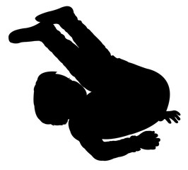 a boy body silhouette vector