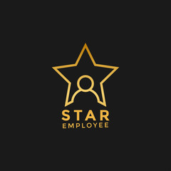 Star employee graphic design template vector illustration