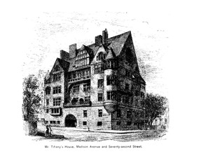 New York city. Engraving illustration