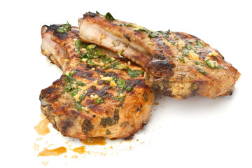 two Mexican Citrus Pork Chops