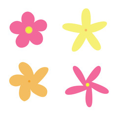 flower vector set. colorful floral set. Vector illustration
