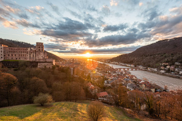 sunset in heidelberg
