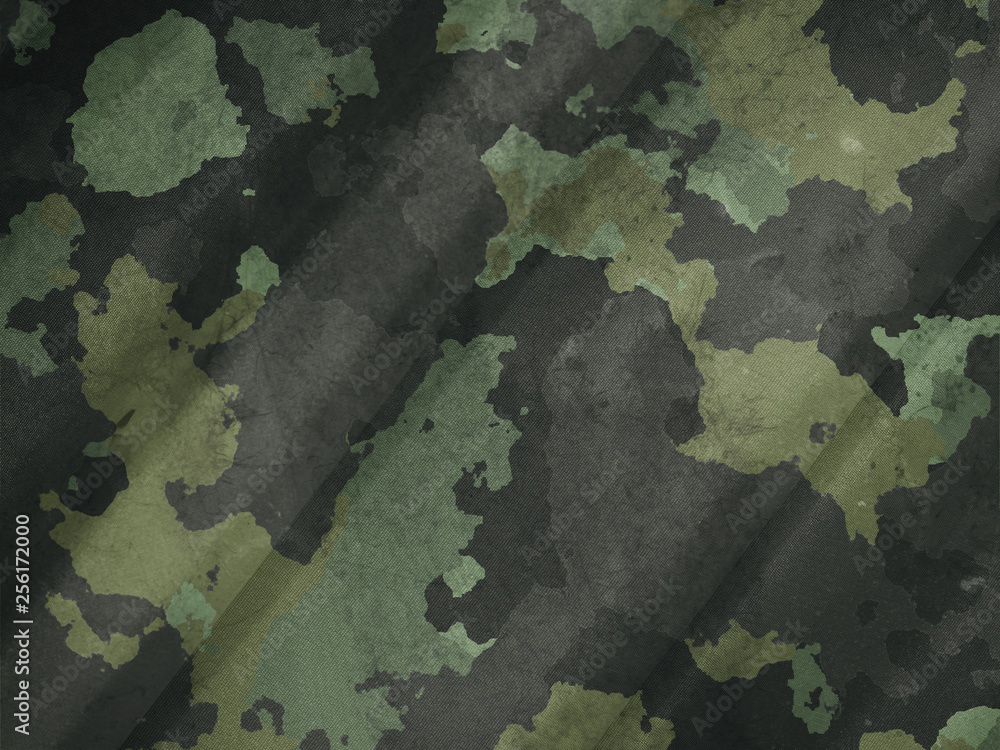 Sticker Dirty camouflage fabric texture