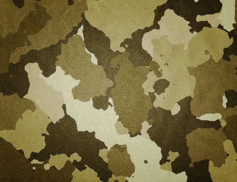 Dirty camouflage fabric texture for background