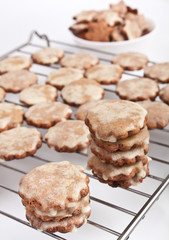  homemade cookies on a cooling rack