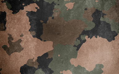Dirty camouflage fabric texture for background