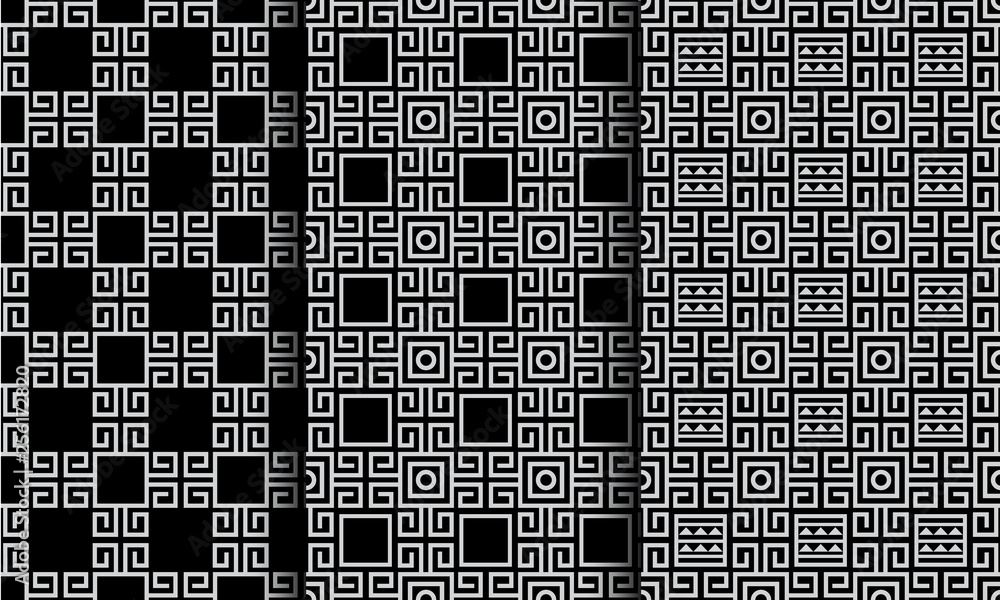 Canvas Prints geometric abstract ethnic style seamless patterns black and white