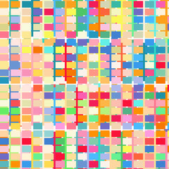 Mosaic of colored cubes on a white background. 