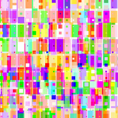 Mosaic of colored cubes on a white background. 