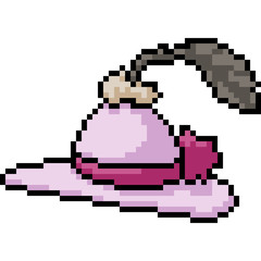 Obraz premium vector pixel art hat fashion