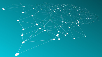 Lines and circle dots shapes vector communication illustration