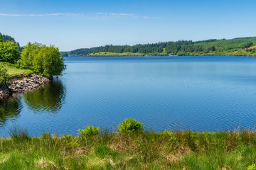 View over the Alwen Reservoir, Conwy, Wales, UK