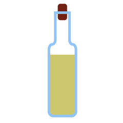 Bottle of olive oil flat illustration