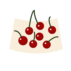 Cherries flat illustration