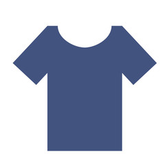 Blue T-shirt flat illustration