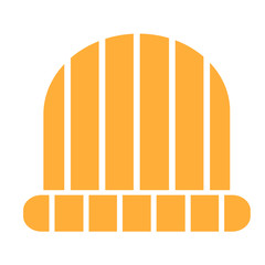 Orange hat flat illustration
