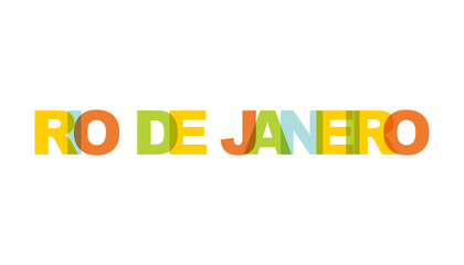 Rio de Janeiro, phrase overlap color no transparency