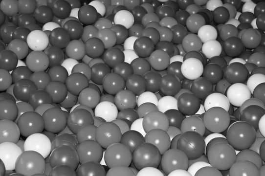 Black grey white balls for dry massage. Black-and-white photo © assistant