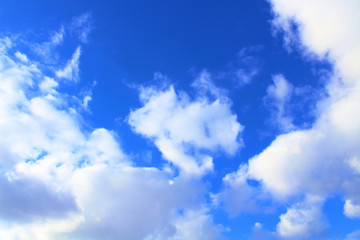 Fototapeta premium Cumulus clouds. Large plan. Background. Landscape.