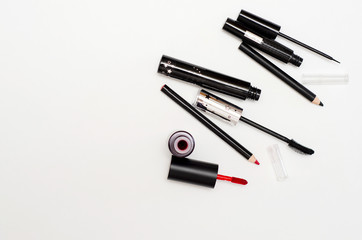  makeup set for face makeup on white background