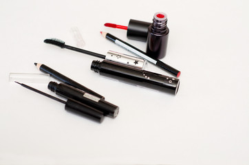  makeup set for face makeup on white background