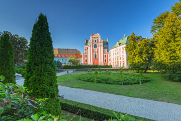 Architecture of the old town in Poznan, Poland.