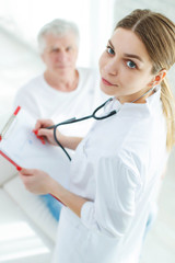 Elderly man at the doctor 